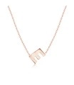 Silver Initial Letter Necklace E SPE-5545